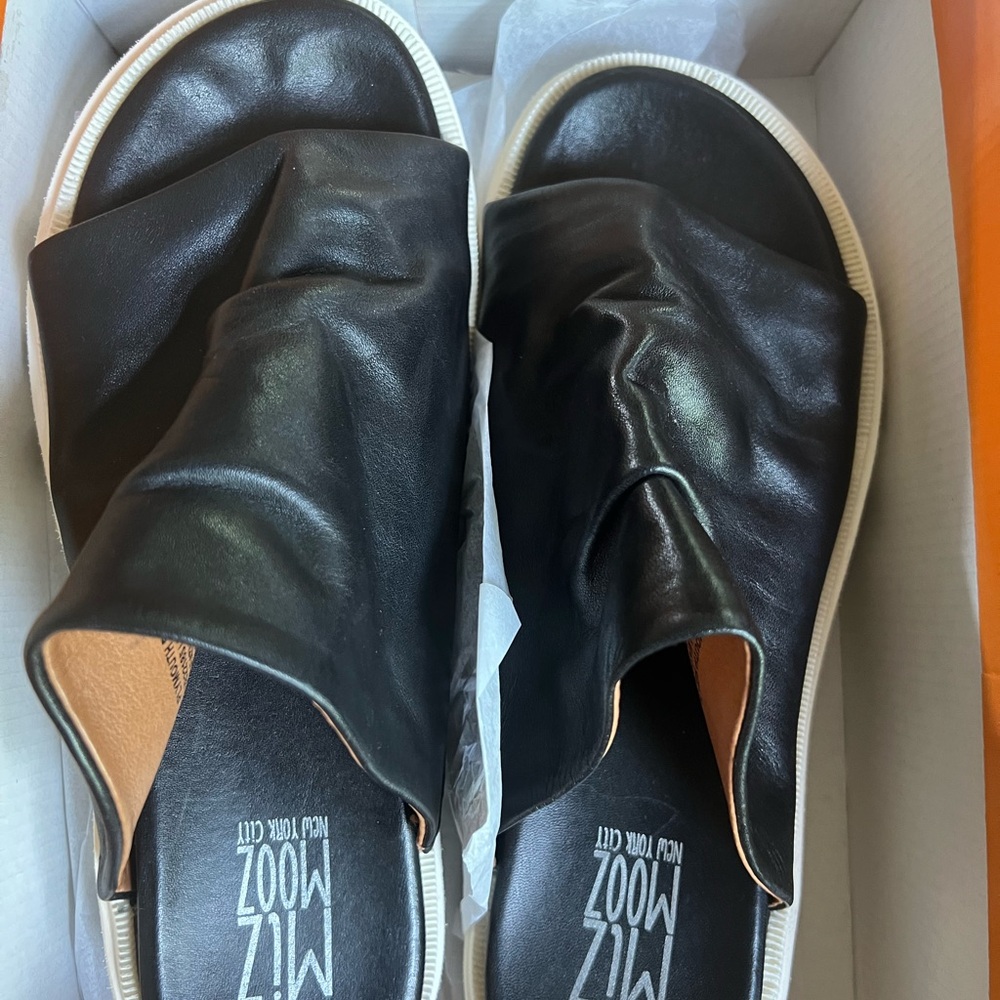 Miz Mooz Leather Slide Sandals - Plymouth